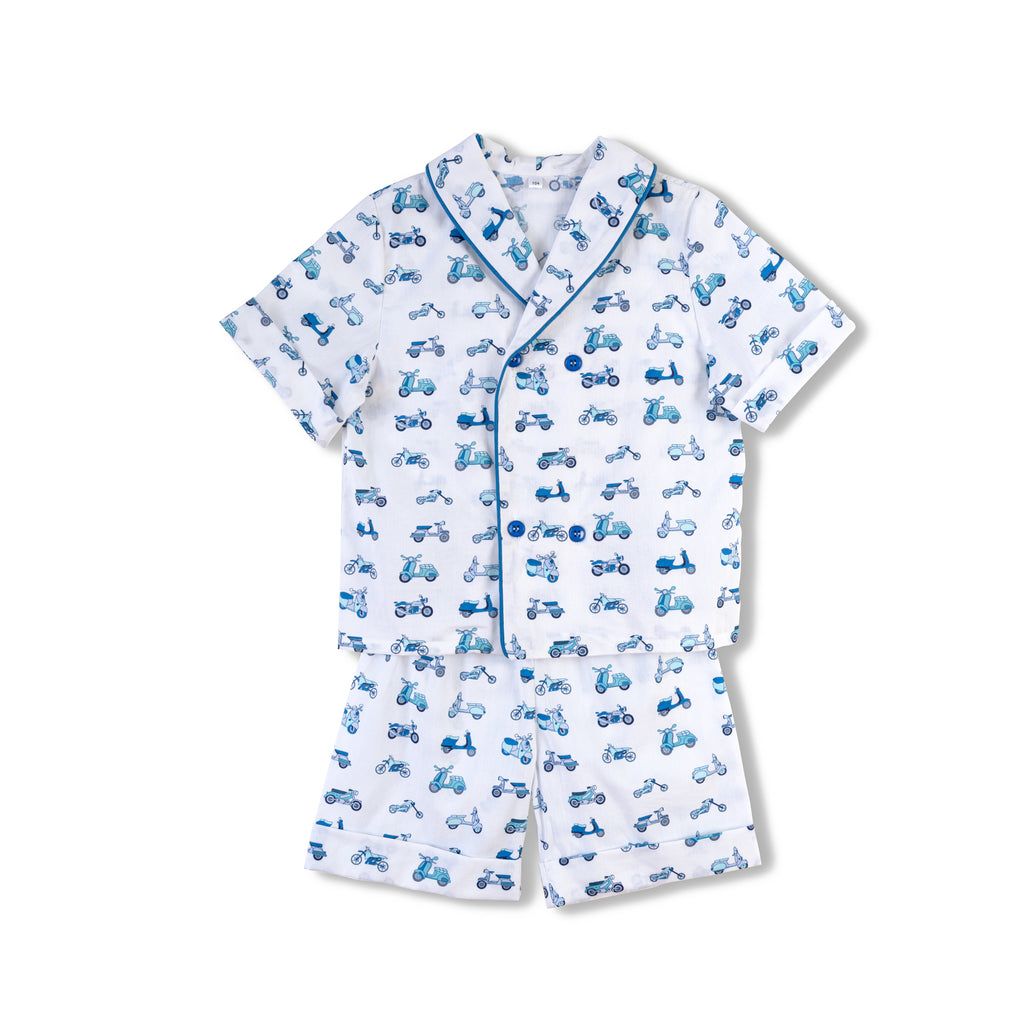 Adorable boys’ cotton pyjama set Samuel with car print