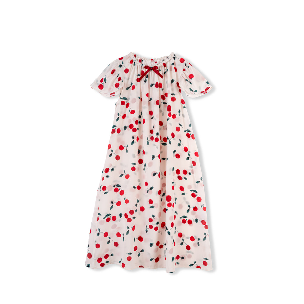 BIRGIT TODDLERS’ SILK NIGHTDRESS CHERRY