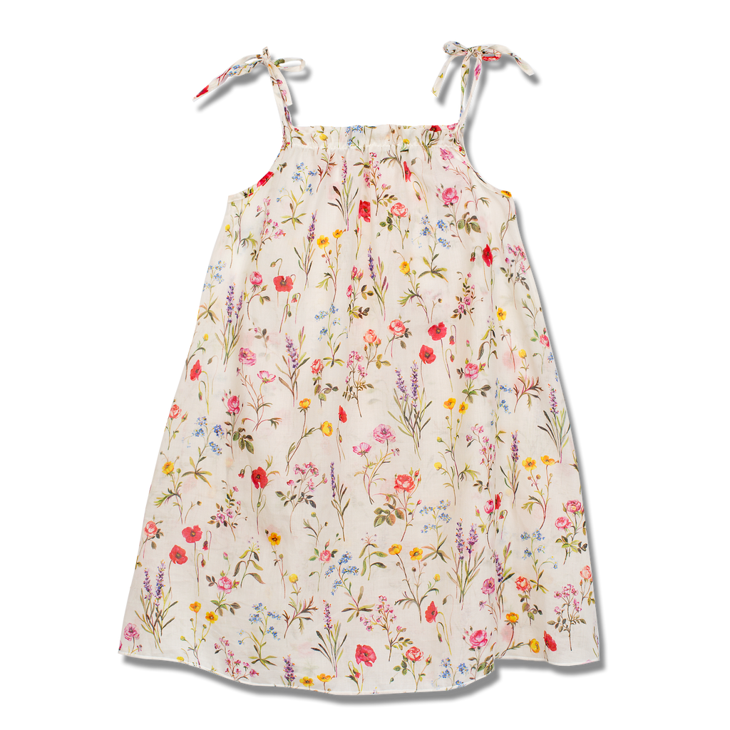 Girls' floral dress - summer dress for girls - girls' cotton dress