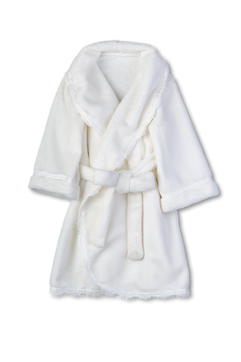 KAYLA - GIRLS DRESSING GOWN IN WHITE